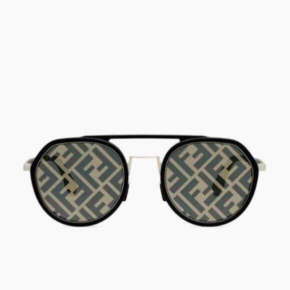 💯- New Authentic Fendi Pattern Pilot Men's Sunglasses FE40040U 02C 51 - Picture 2 of 13